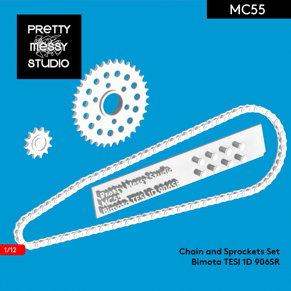 1/12 Tamiya Bimota TESI 1D 906SR Detail-up Chain and Sprockets set