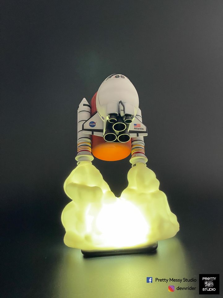 Exhaust Cloud LED Display Base for Egg Shuttle Booster Kit
