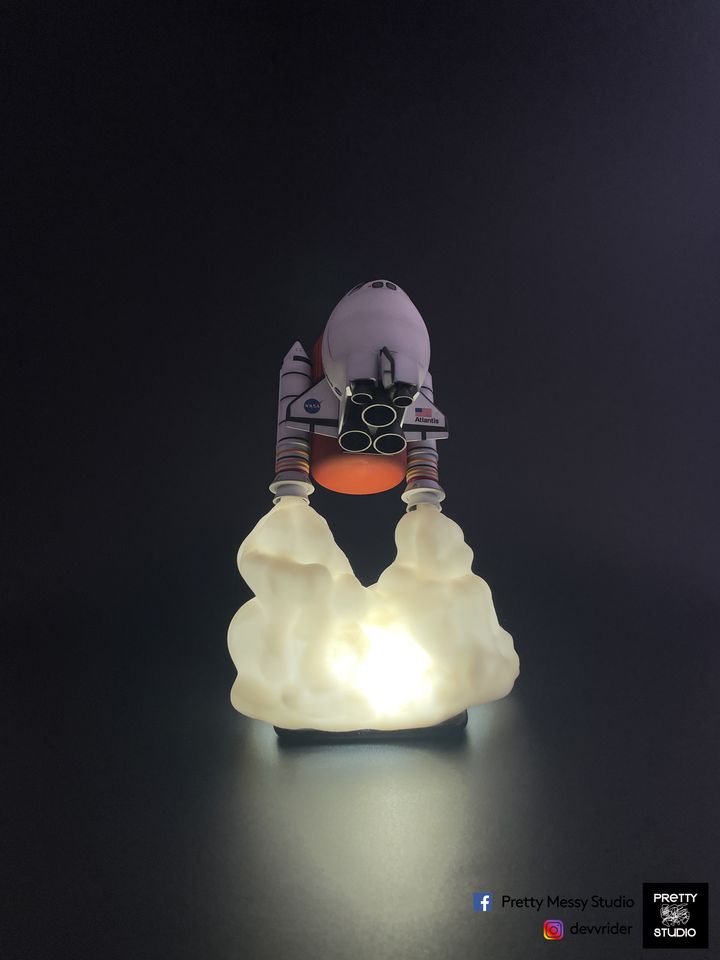 Exhaust Cloud LED Display Base for Egg Shuttle Booster Kit