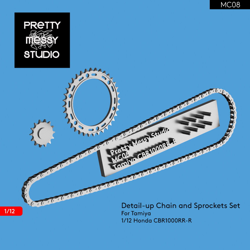 Tamiya 1/12 Honda CBR1000RR-R Detail-up Chain and Sprockets set