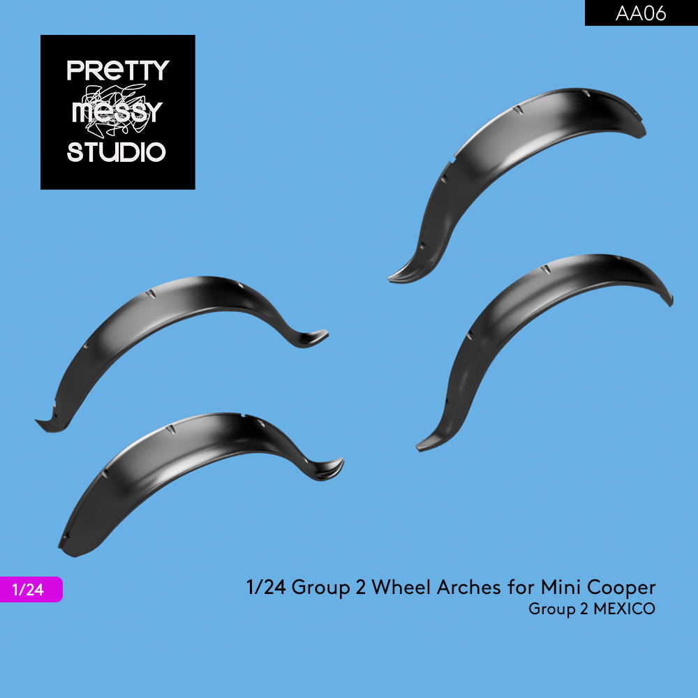 1/24 Group 2 MEXICO Wheel Arches for Mini Cooper