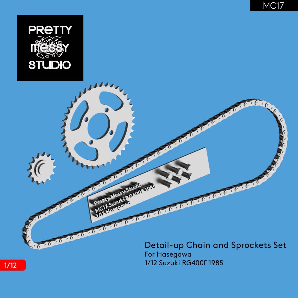 Hasegawa 1/12 Suzuki RG400 1985 Detail-up Chain and Sprockets set
