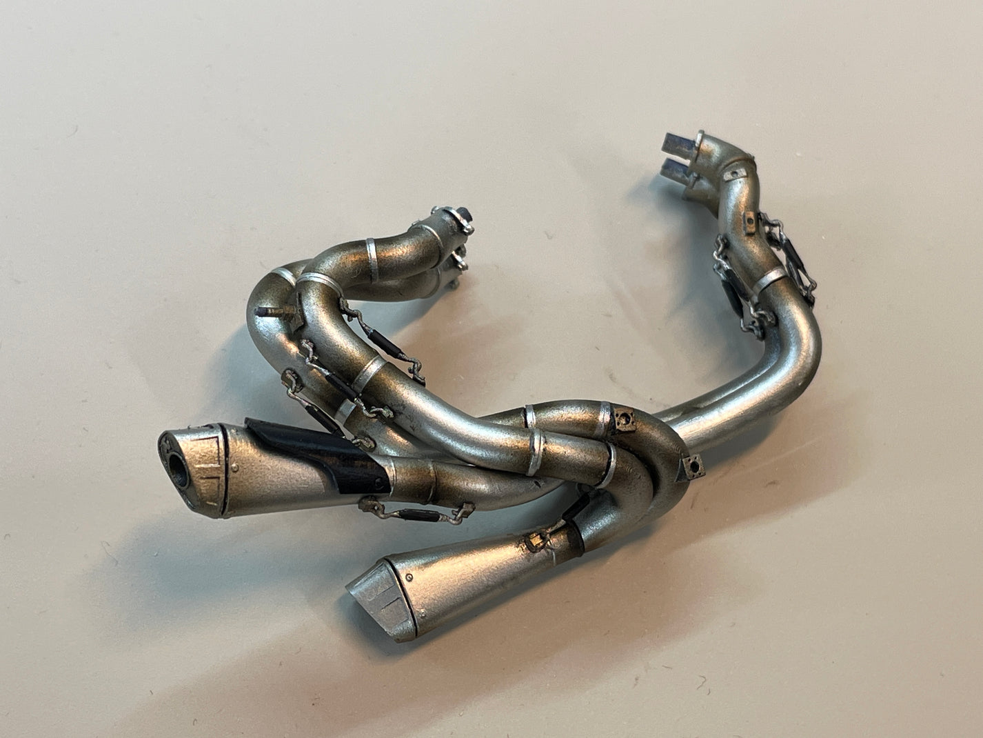 Full System Titanium Exhaust Set For Tamiya 1/12 Ducati Superleggera V