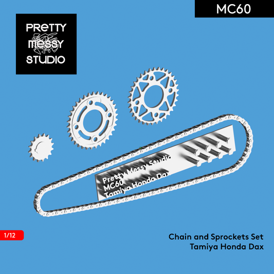 1/12 Tamiya Honda Dax Detail-up Chain and Sprockets set