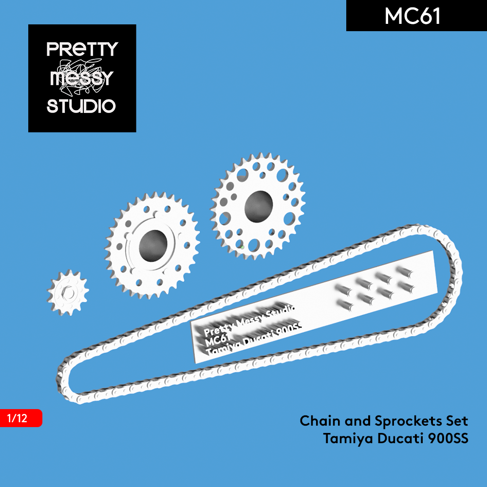 1/12 Tamiya Ducati 900SS Detail-up Chain and Sprockets set