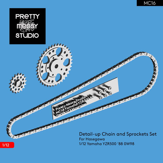 Hasegawa 1/12 Yamaha YZR500 '88 0W98 Detail-up Chain and Sprockets set