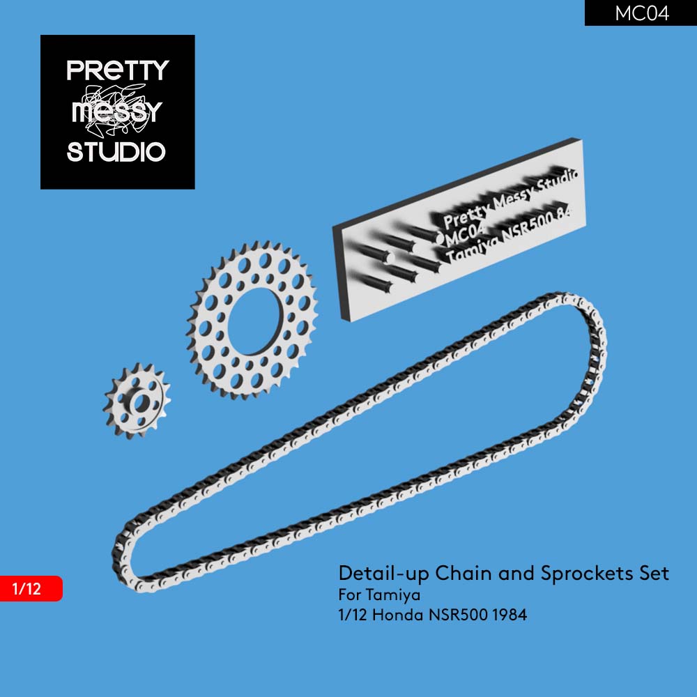 Tamiya 1/12 Honda NSR500 1984 Detail-up Chain and Sprockets set