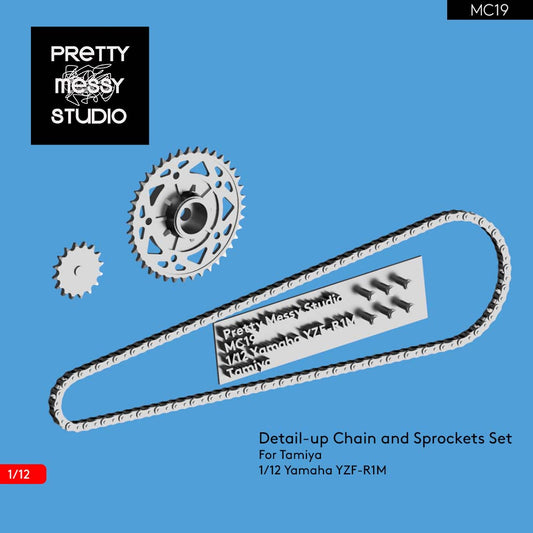 Tamiya 1/12 Yamaha YZF-R1M Detail-up Chain and Sprockets set