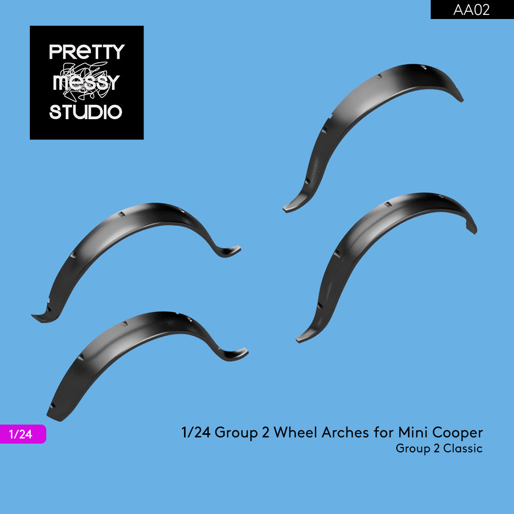 1/24 Group 2 CLASSIC Wheel Arches for Mini Cooper